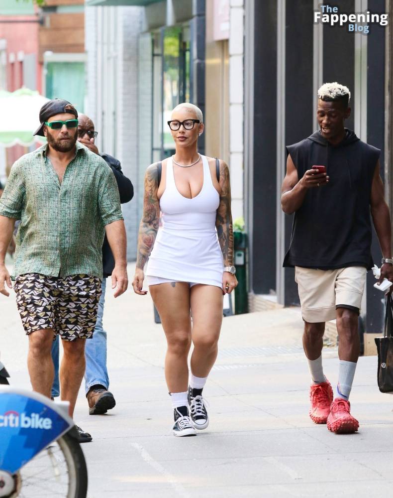 Amber Rose Turns Heads in a Revealing White Mini Dress During SoHo Outing (39 Photos) - #20