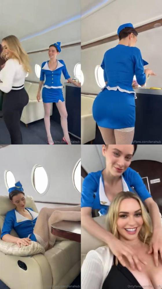 Lana Rhoades Mia Malkova Stewardess OnlyFans Video Leaked - #1