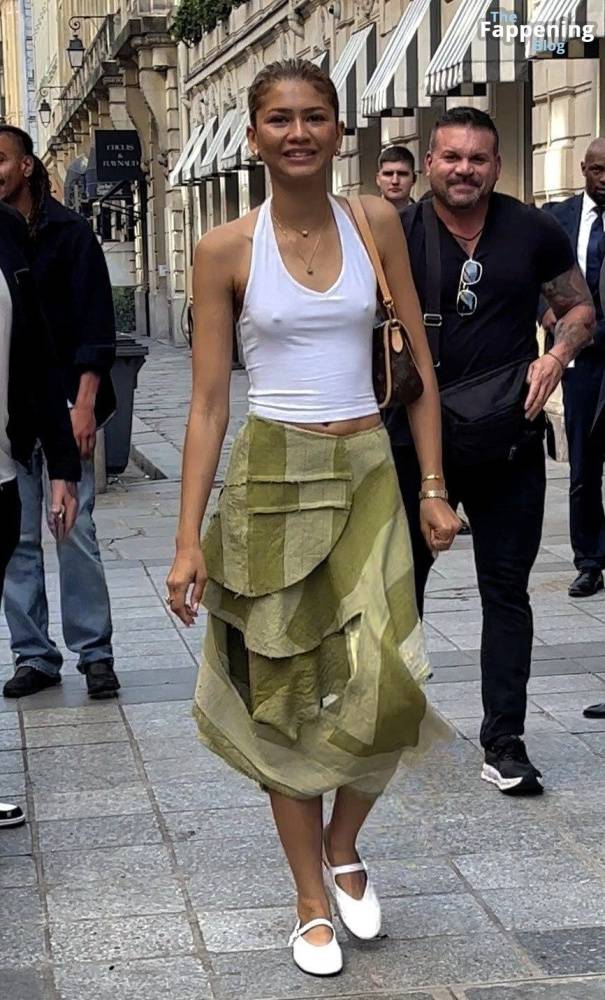 Zendaya Goes Bralessin Paris (30 Photos) - #22