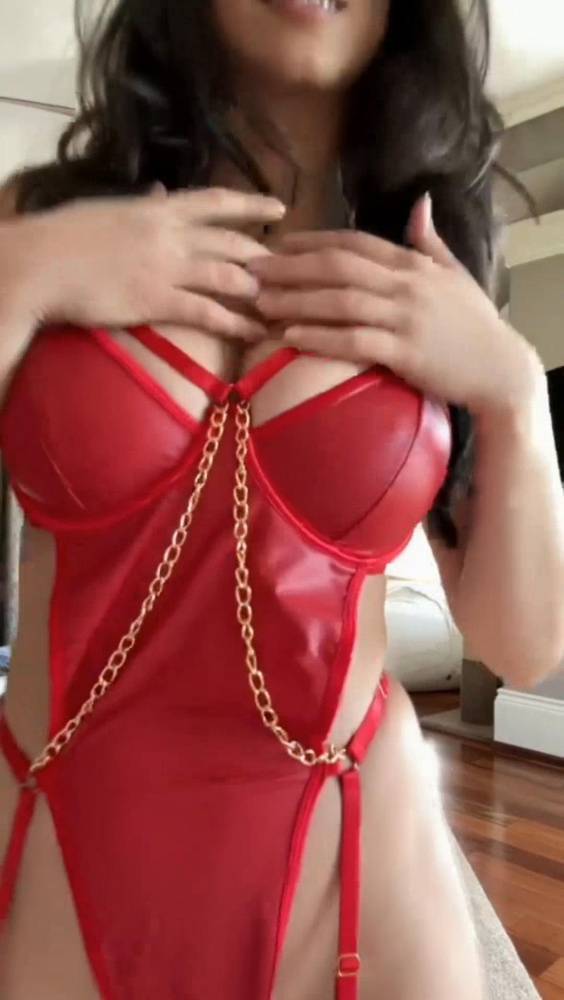 Christina Khalil Sexy Bodysuit Lingerie Strip Onlyfans Video Leaked - #16