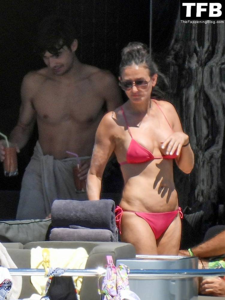 Demi Moore Looks Sensational at 59 in a Red Bikini on Vacation in Greece - #main