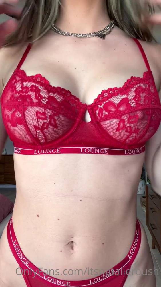 Natalie Roush Nude Red Lingerie Try On Onlyfans Video Leaked - #main