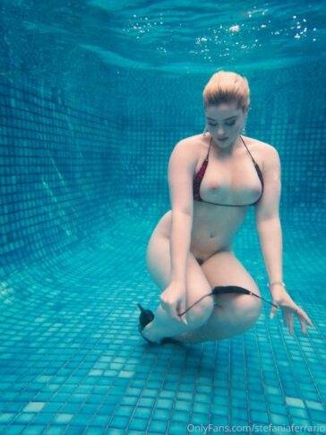 Stefania Ferrario Nude Underwater Pool Onlyfans Set Leaked on dailyfans.net