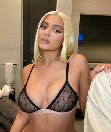Kylie Jenner Sheer See Through Lingerie Nip Slip Set Leaked - Usa on dailyfans.net