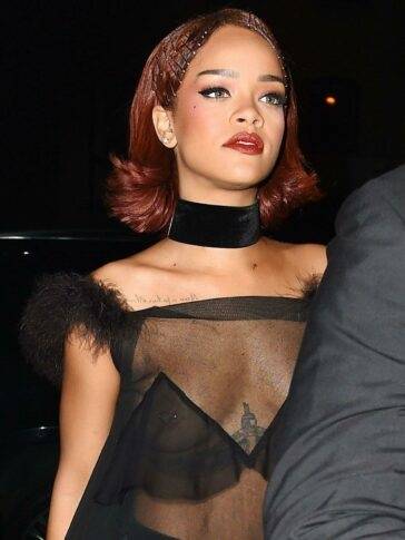 Rihanna Candid See-Through Nipple Slip Photos Leaked - Barbados