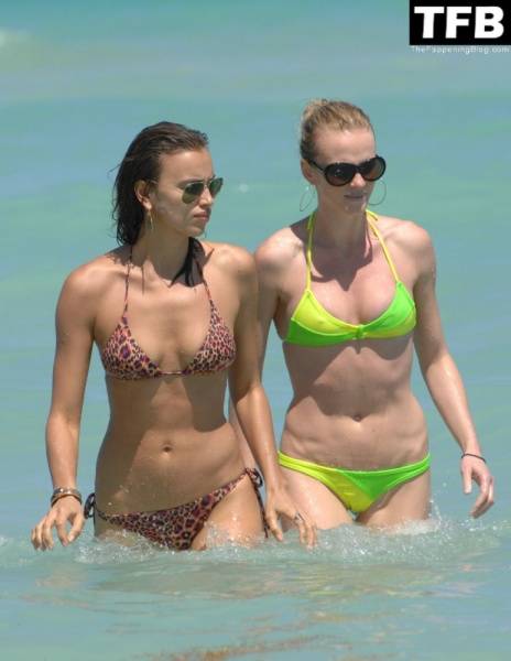 Irina Shayk & Anne Vyalitsyna Enjoy a Day on the Beach in Miami - county Miami on dailyfans.net