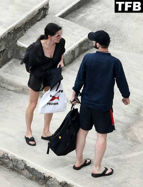 Courteney Cox Enjoys the Summer Holiday with Johnny McDaid in Positano on dailyfans.net