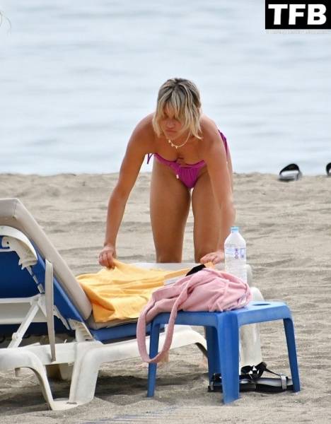Ashley Roberts Enjoys the Beach on Holiday in Marbella on dailyfans.net