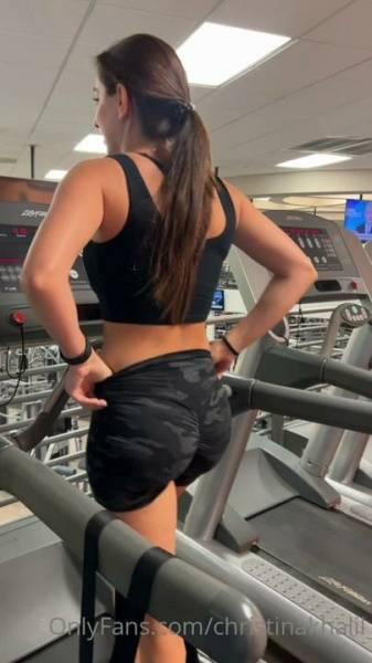Christina Khalil Public Gym Shorts Strip Onlyfans Video Leaked on dailyfans.net