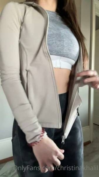 Christina Khalil Sexy Gym Outfit Strip Onlyfans Video Leaked on dailyfans.net