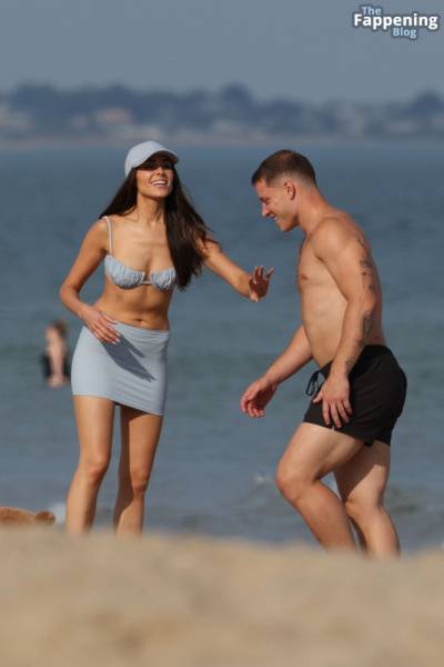 Olivia Culpo & Christian McCaffrey Spark Joyful Vibes on Rhode Island Beach (46 Photos) on dailyfans.net