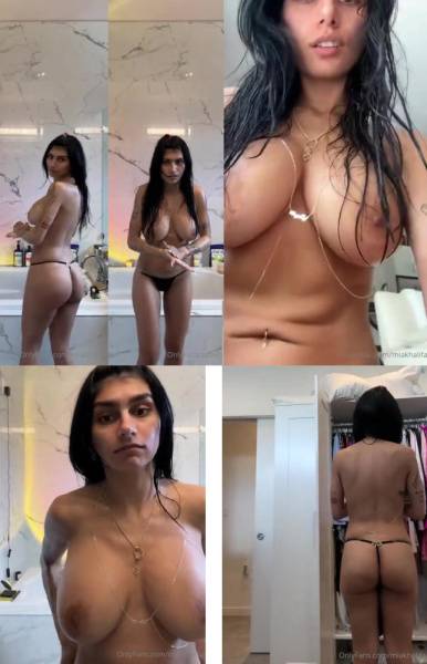 Mia Khalifa Nude Bathroom Livestream OnlyFans Video Leaked on dailyfans.net