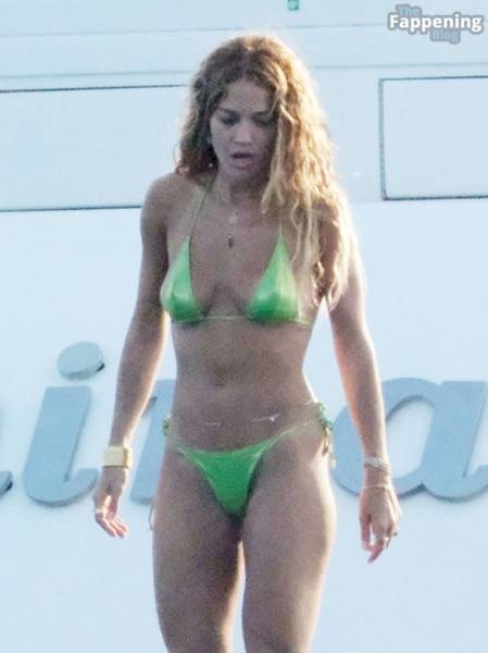 Rita Ora Displays Her Sexy Tits & Butt in a Green Bikini (65 Photos) on dailyfans.net
